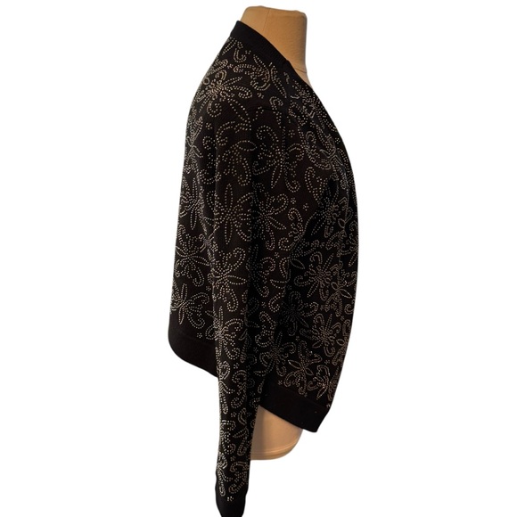 Alice + Olivia Neiman Marcus Exclusive Open cardigan Embellished Women's Medium - Picture 3 of 9